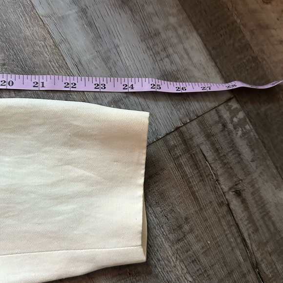 Vintage Cream Ann Taylor Cream Linen Blend Women’s Blazer Size 10 - Picture 4 of 6